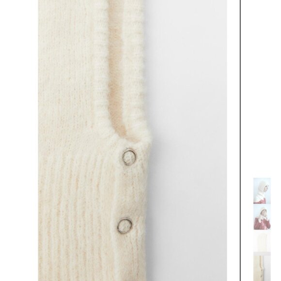 NWT ZARA WOOL ALPACA BALACLAVA ECRU - Picture 3 of 4